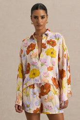 Lolite | Bright Floral Print Long-Sleeve Shirt