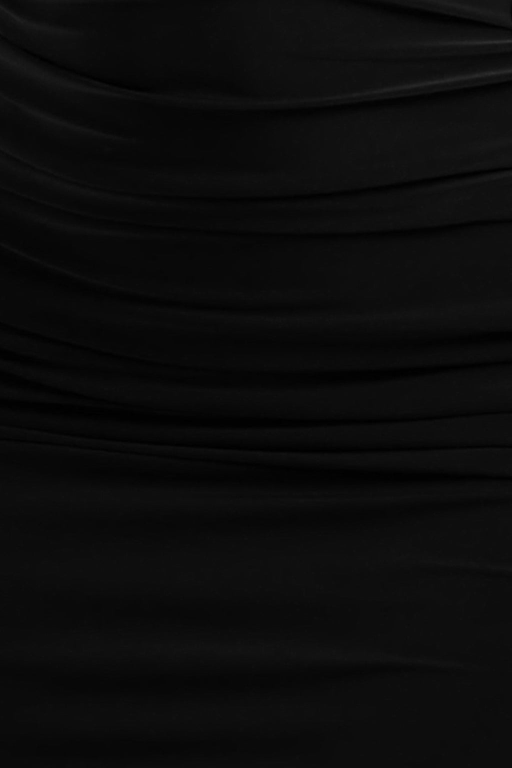 Dalarie | Black One-Shoulder Gathered Maxi Dress