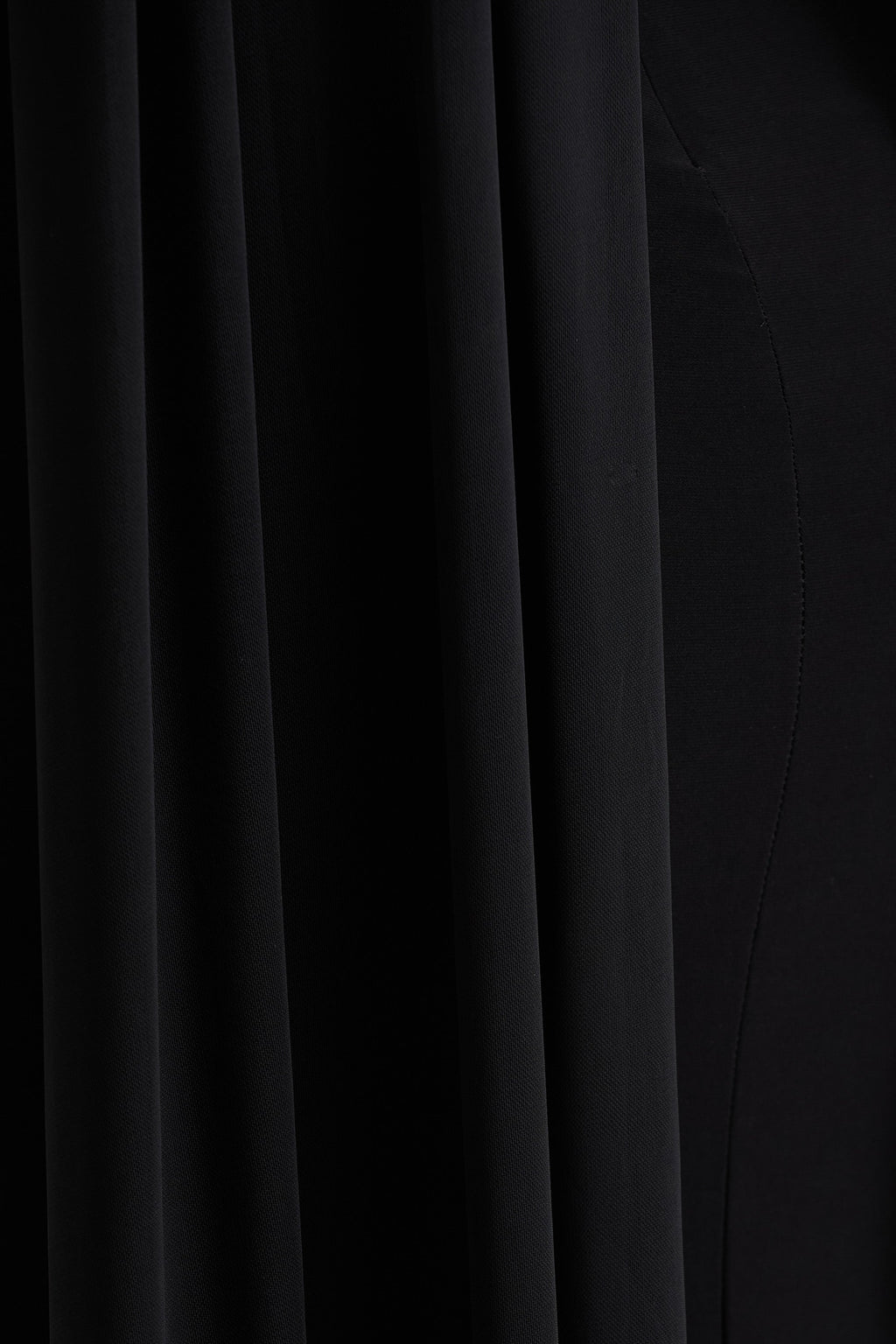 Amour | Black High-Neck Maxi Dress With Cape Sleeve Detail